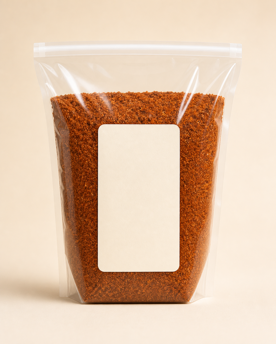 Generated blank-label refill pouch study for 365 Oven Smoked BBQ Rub