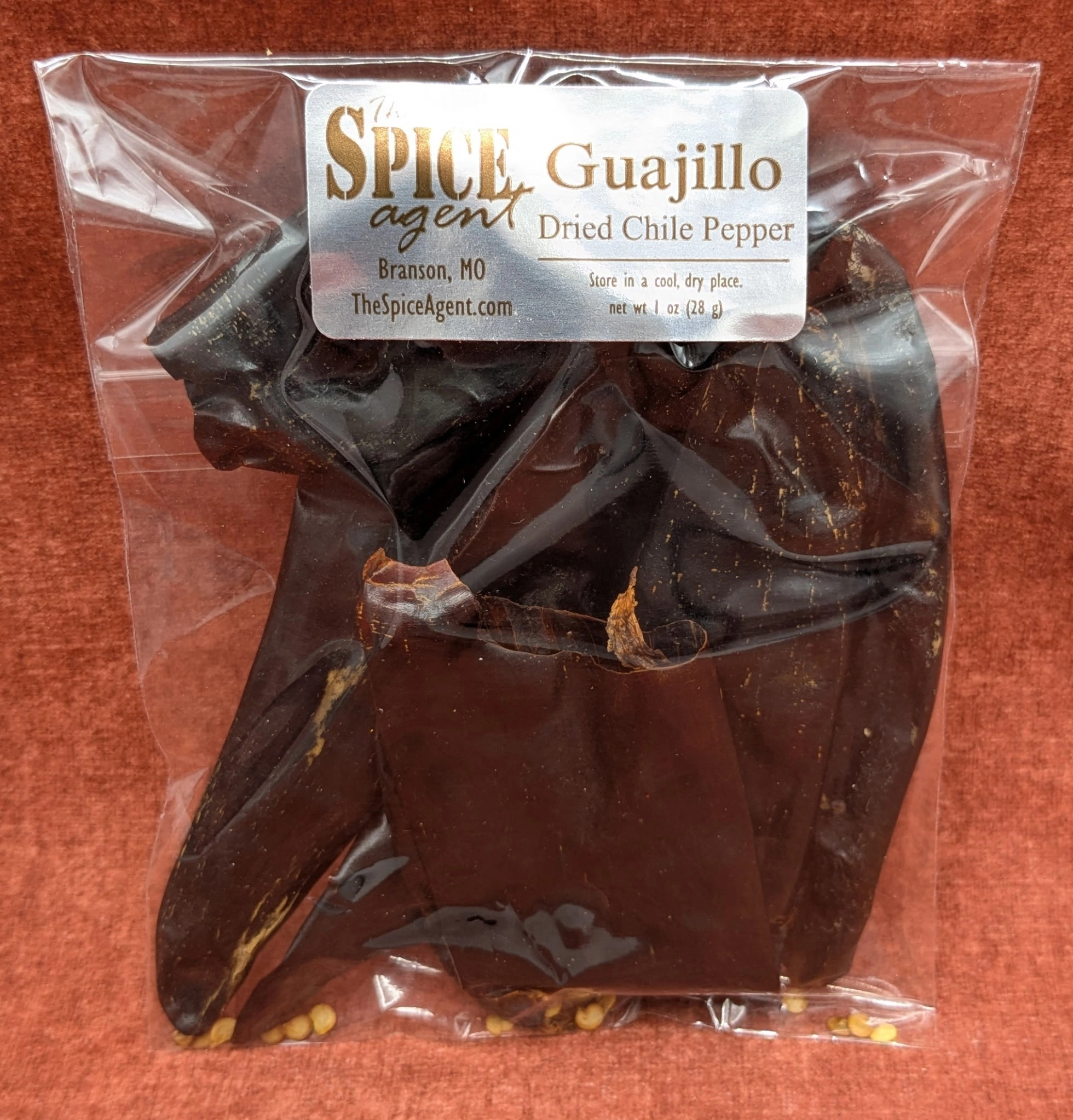 Guajillo Chile Pepper, Dried current package
