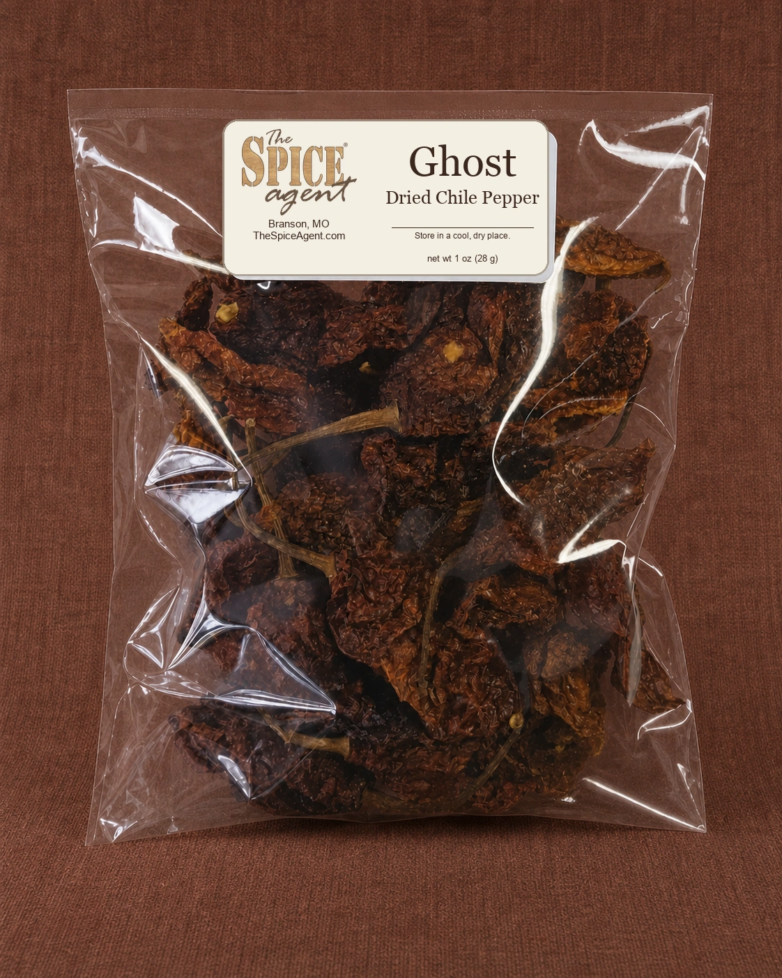 Ghost Chile Pepper, Dried
