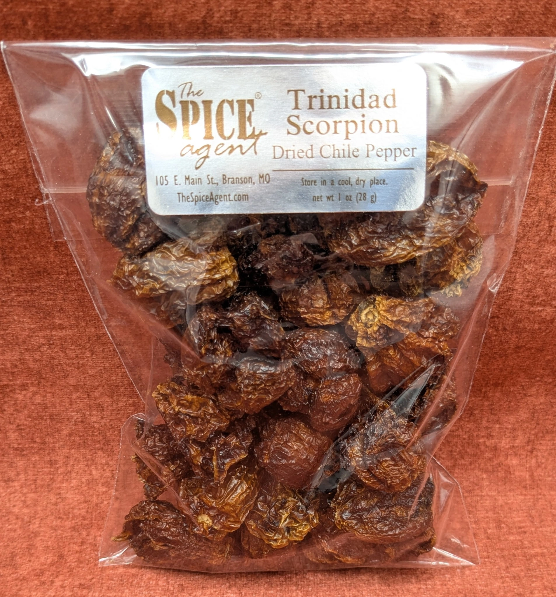 Trinidad Scorpion Chile Pepper, Dried current package